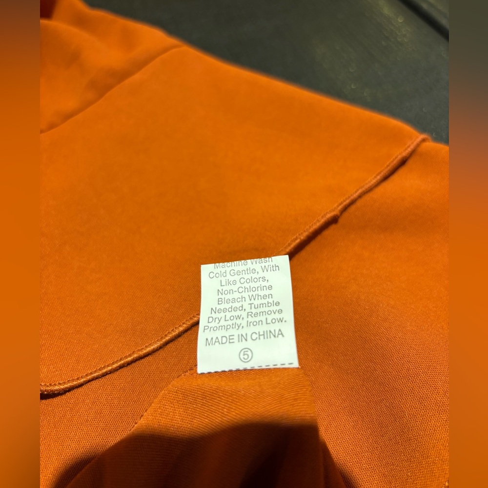 SHEIN Bright Orange Long Sleeve Top - Picture 6 of 10